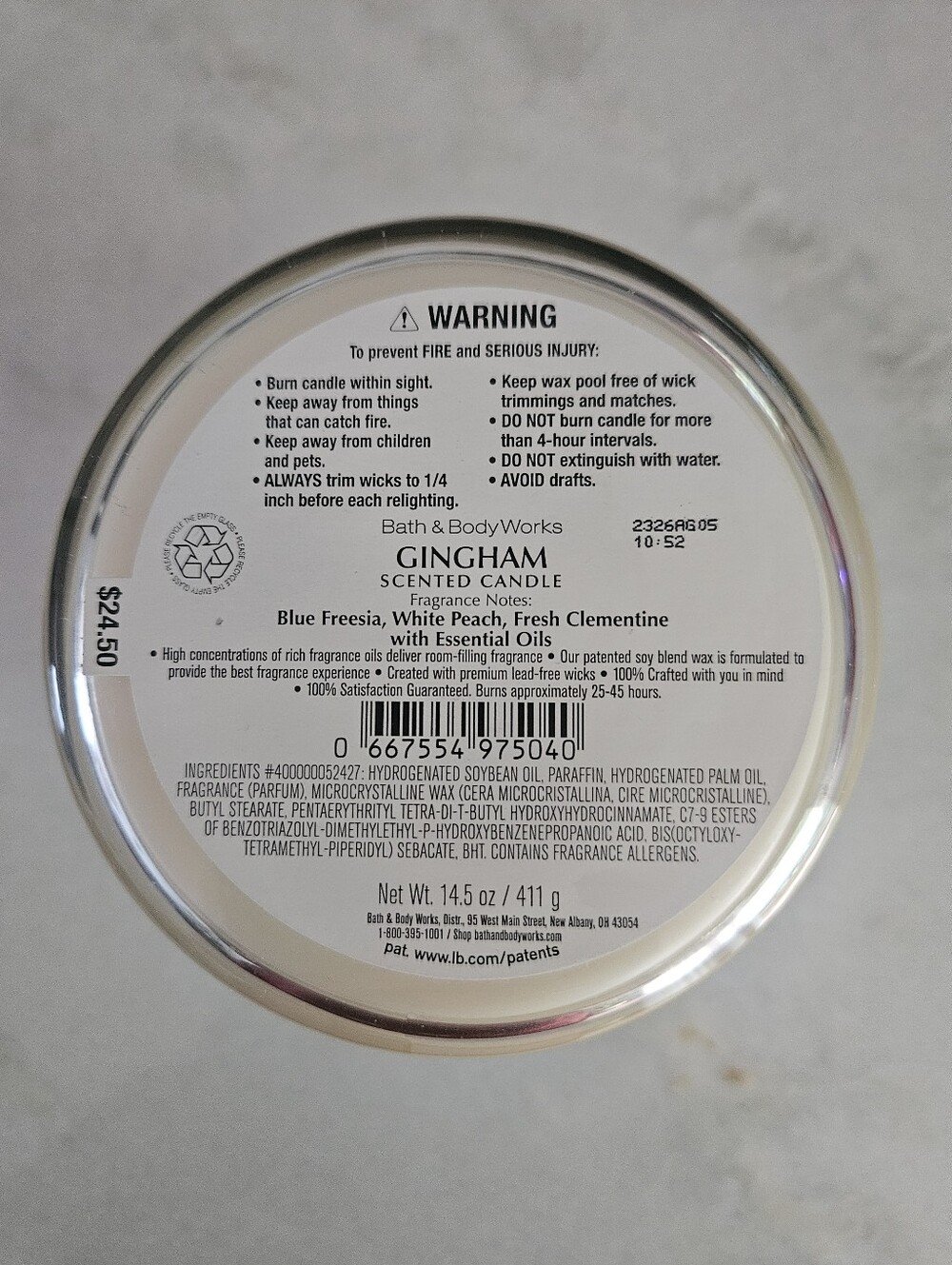 Bath & Body Works Gingham Candle - Picture 4 of 4
